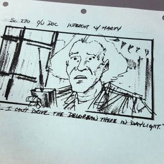 BACK TO THE FUTURE 2 - Production Storyboard - Doc & the DeLorean 2 4