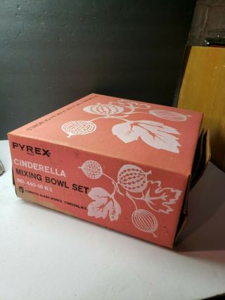 Rare Pyrex Pink Gooseberry Set Set Of 4 With Paperwork