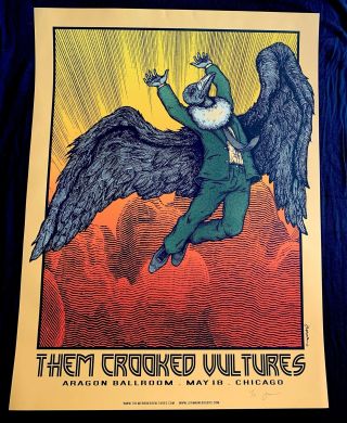Them Crooked Vultures Poster By Jermaine Rogers Nowhere Gallery Edition.