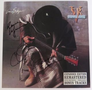 Double Trouble Signed Autograph Album Lp Flat Poster By All 3 Stevie Ray Vaughan
