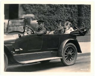 Silent Film Star Bessie Love & General Pershing Wwi Bond Tour Vintage Photograph