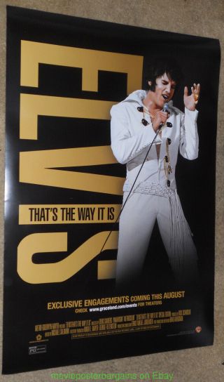 Thats The Way It Was Movie Poster N.  R2014 Ds 27x41 Elvis Presley