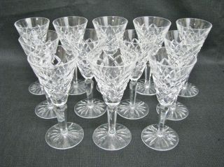 12 Waterford Crystal Comeragh (cut) 5 1/2 " Liqueurs/sherry Claret Glasses