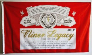 49ers Legacy 3x5ft Flag 49ers Niner Empire Budweiser Collectible Poster Bay Area