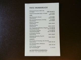 Fritz Wunderlich - EMI Advertising card 2