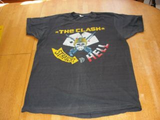 The Clash Straight To Hell 1982100 Vintage Concert Tour T - Shirt L/xl