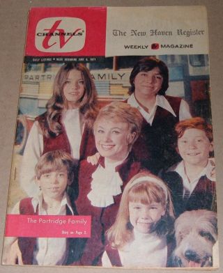 1971 Haven Register Tv Guide The Partridge Family David Cassidy Band Cast
