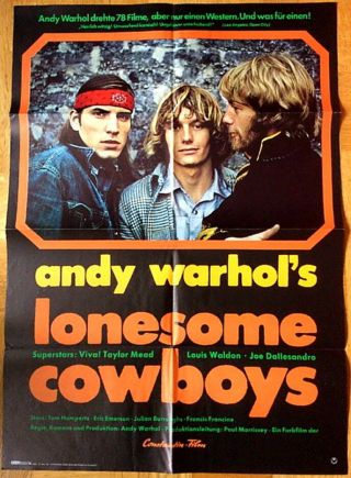 German Movie Poster: Lonesome Cowboys (1972) Joe Dallesandro Andy Warhol