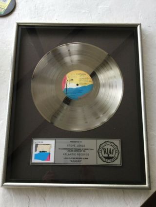 Genesis “abacab”.  Riaa Award For For Sales Of 1 Million Lp