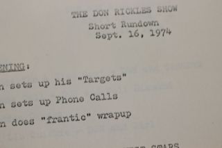Don Rickles Show 1975 TV Production Scripts John Wayne - Frank Sinatra 5