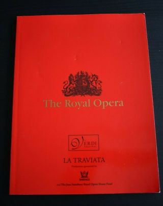Royal Opera House Programme La Traviata 1996 - Signed & With Ticket