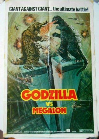 Godzilla Vs Megalon 1 - Sheet Movie Posters Sci - Fi Monsters Horror