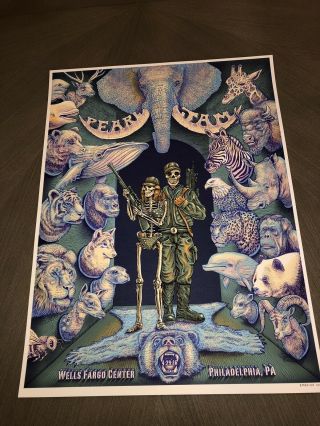Pearl Jam Poster Philadelphia,  Pa.  Wells Fargo Center 4/29/16 Emek