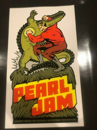 Pearl Jam 2003 Melbourne Concert Poster Ames Ap2 S/n /50