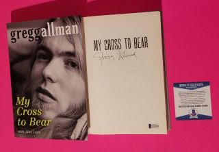 Gregg Allman Signed Hardcover Book My Cross To Bear With Bas & Photo Proof