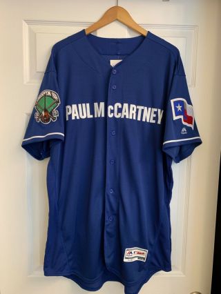 Paul Mccartney Freshen Up Tour 2019 Authentic Texas Rangers Baseball Jersey