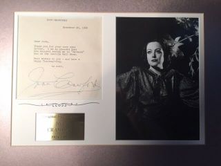 Joan Crawford Signed Letter Personal Stationery,  Hollywood & Television Content
