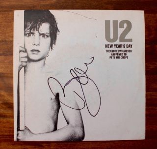 U2 Bono Hand - Signed " Years Day " Irish Single