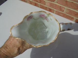 Antique Haviland Limoges France Porcelain Baltimore Rose Tankard Pitcher 8 3/4 