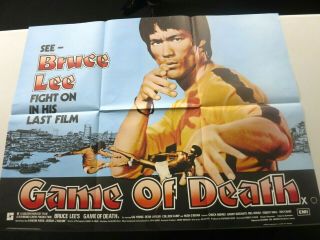 Game Of Death Bruce Lee British Quad Movie Poster