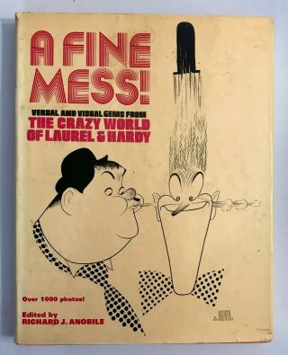 Laurel And Hardy A Fine Mess 1st Edition Book,  Promo Poster Al Hirschfeld 1975