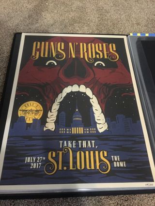 Guns N Roses St Louis Lithograph The Dome July 27 2017 Nitl