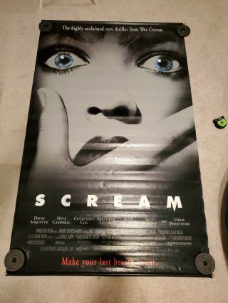 Scream (1996) Vinyl Movie Banner Poster Huge (47 X 75) Wes Craven