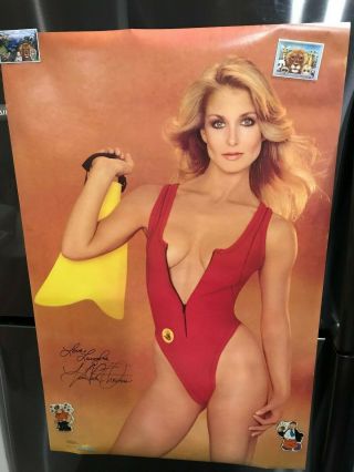 Heather Thomas 1983 Poster 2152 Starmakers Red Body Glove Swimsuit
