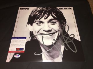 Iggy Pop Signed Lust For Life Vinyl Album Iggy And The Stooges Psa/dna