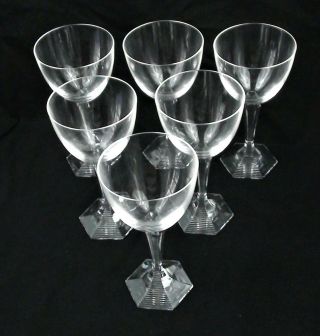 Baccarat Crystal Opera Set Of 6 Claret Wine Glasses 6 1/8 "