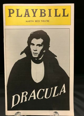 Dracula Playbill,  Martin Beck Theatre,  July 1978,  Frank Langella As Dracula