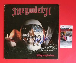 Dave Mustaine Signed Megadeth " Killing Is My Business " Lp Album With Jsa Psa