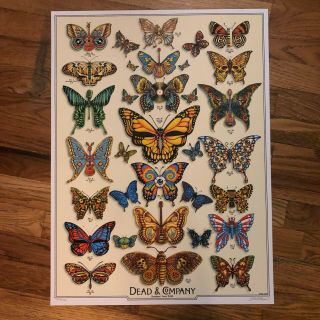 Dead And Company 2019 Summer Tour Vip Poster Emek Butterflies