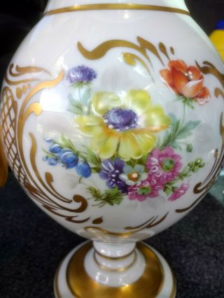 Limoges tea coffee hot chocolate pot hand painted flowers gold ceramic porcelain 6