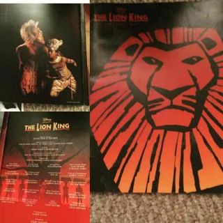 Lion King Broadway Musical Program
