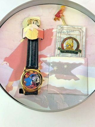 Disney Club Sword In The Stone 1990s Fossil Watch & Pin Set 2800 Out Of 4000