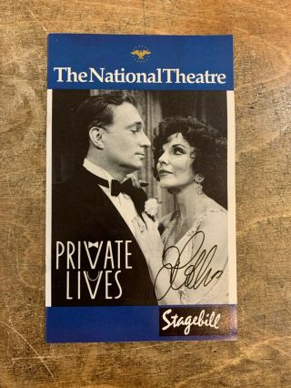 Joan Collins Signed Playbill From " Private Lives " At The National Theatre