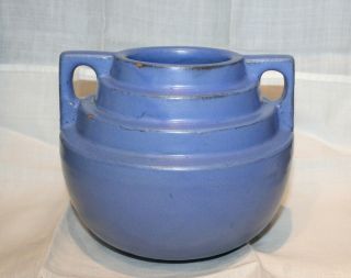 Rare Antique Art Pottery Catalina Island Step Vase Matte Blue As Found 1927/1937