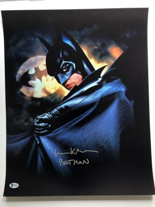 Val Kilmer Signed Batman Forever 16x20 Dc Bas