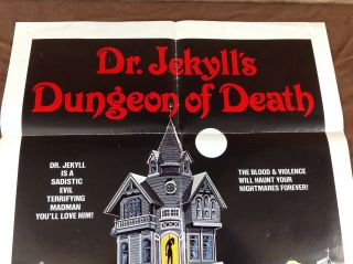1979 Dr.  Jekyll ' s Dungeon Of Death Movie House Full Sheet Poster 3