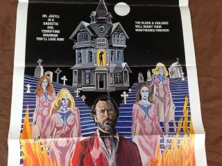 1979 Dr.  Jekyll ' s Dungeon Of Death Movie House Full Sheet Poster 4