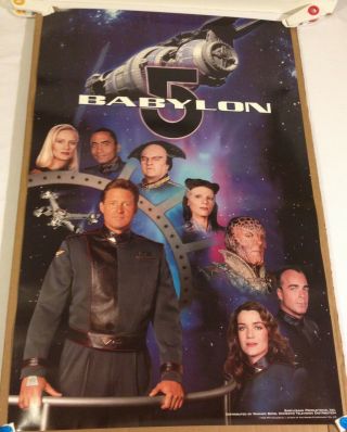 Babylon 5 Promotional Poster /1995 Warner Brothers 20 1/2 X 32