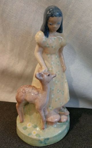 Rare Federal Art Project Pottery Snow White Figurine T.  Devaies Cleveland Ohio