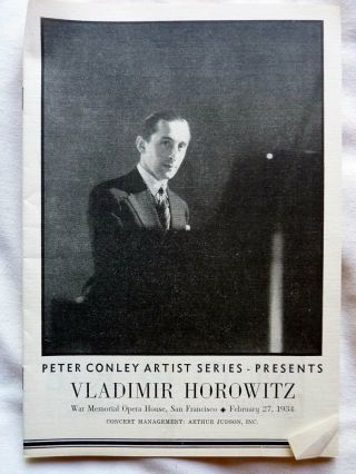 Four Concert Programs 1934 - 1952 - VLADIMIR HUROWITZ - Classical Music Violinist 2