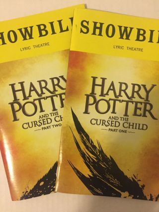 Harry Potter And The Cursed 1& 2 Child Playbill Book York Broadway Oct 2018