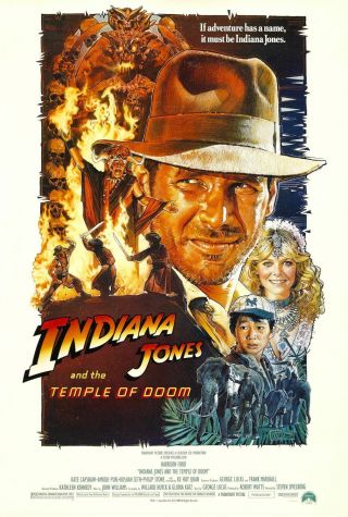 Indiana Jones And The Temple Of Doom (1984) Style B Movie Poster Rolled
