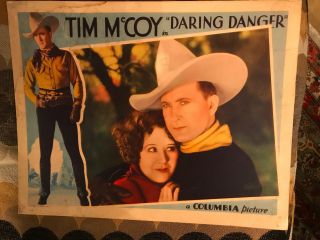 Daring Danger 1932 Columbia Western Lobby Card Tim Mccoy Alberta Vaughn
