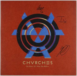 Chvrches Jsa Signed Autograph Album Lp Record Vinyl 4 Charity The Bones Of What
