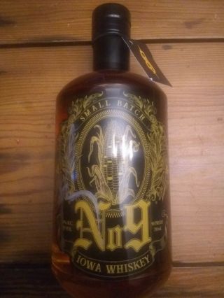 Slipknot Autograph No.  9 Whiskey Bottle Signed In Iowa By Three Members
