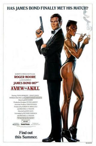 A View To A Kill (1985) Movie Poster Version B - Single - Sided - Rolled